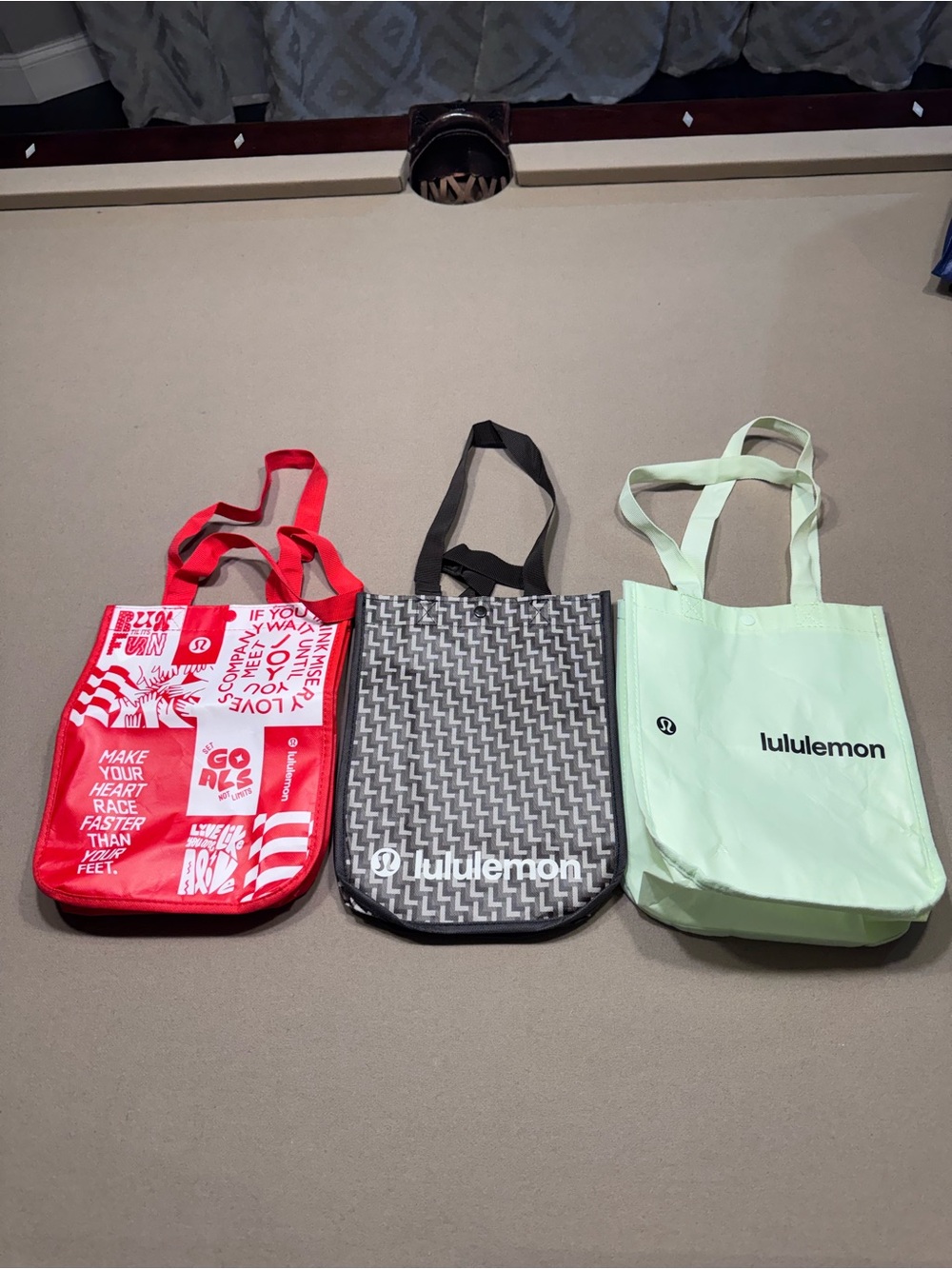 Lululemon Women's Reusable Tote Bags set of 3